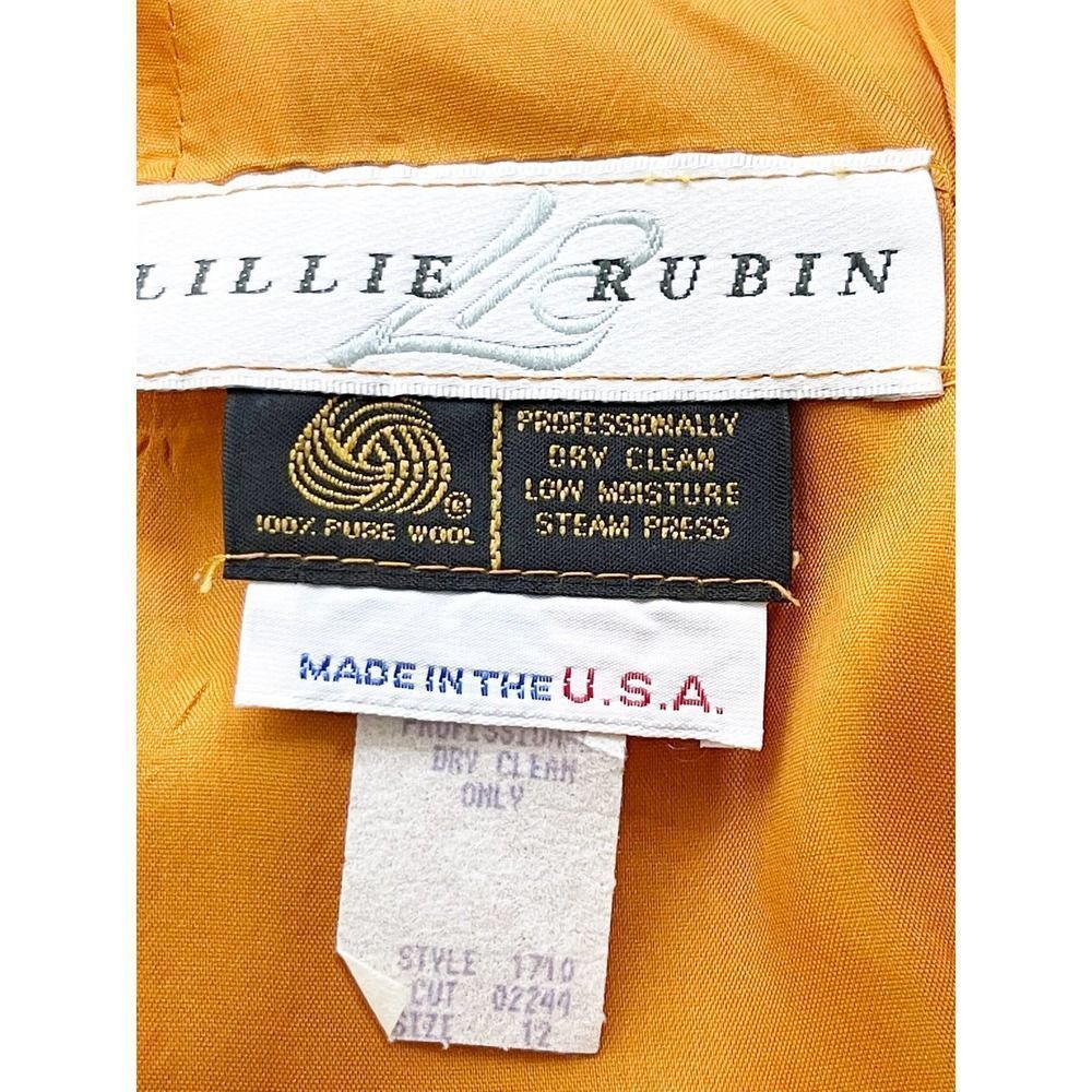Vintage 1980's Lillie Rubin Studded Wool Knit Skirt and Blazer Suit - Picture 10 of 10